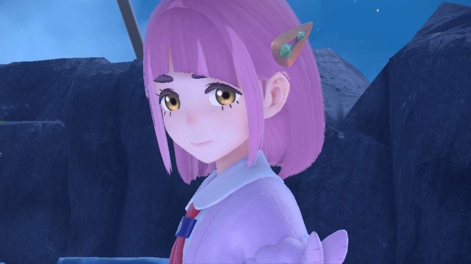 Close up of Lacey from Pokemon Scarlet & Violet's Indigo Disk DLC