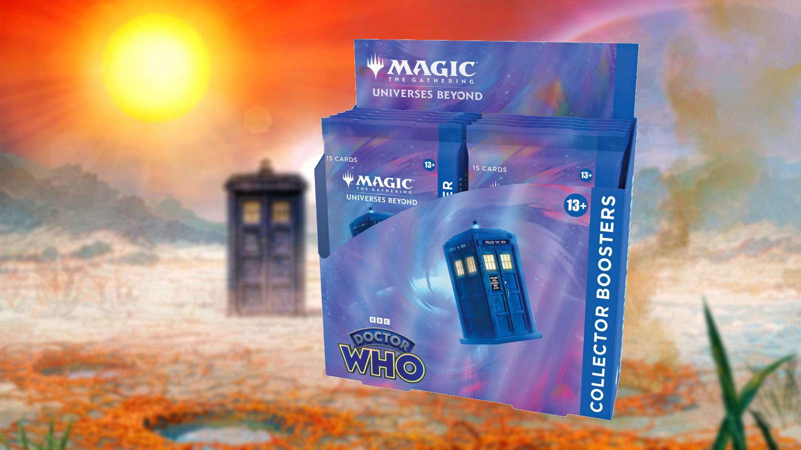 MTG Doctor Who collector bundle and TARDIS background
