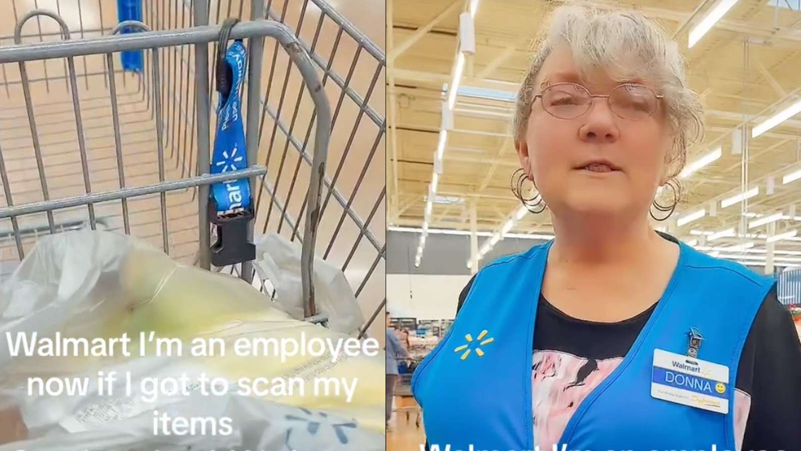 Walmart customer has to bag own items