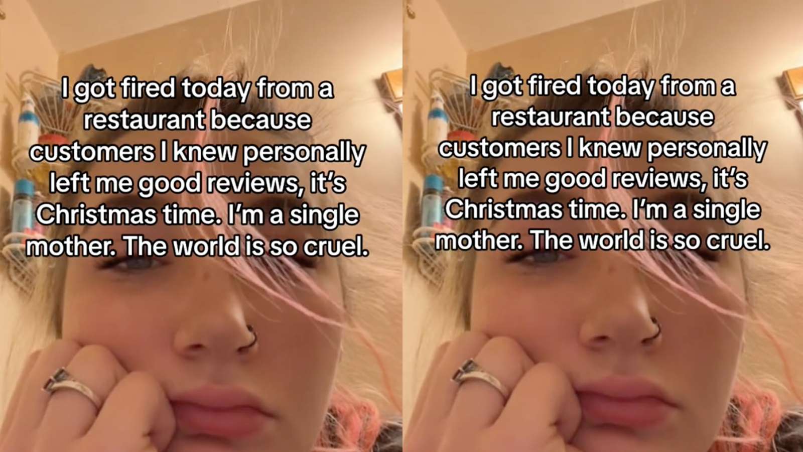 Woman fired from restaurant job