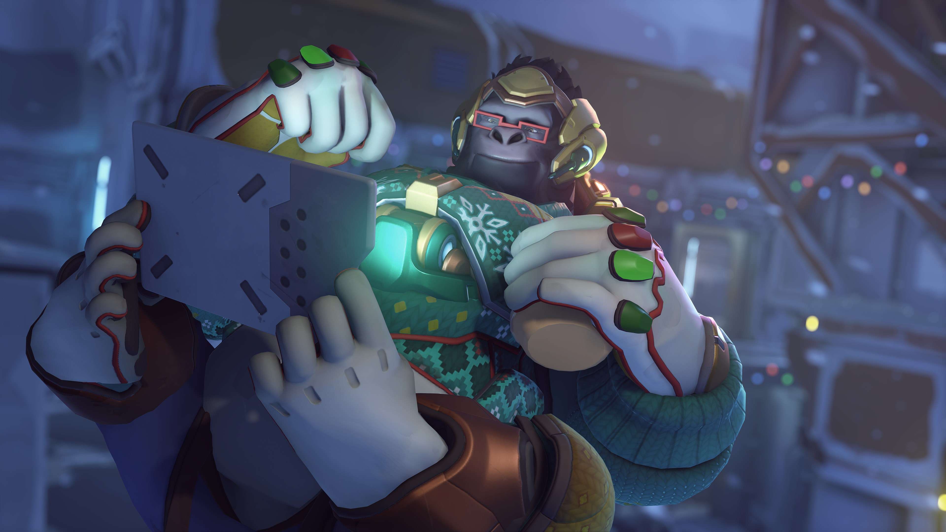 Winston from Overwatch 2 in Christmas Skin