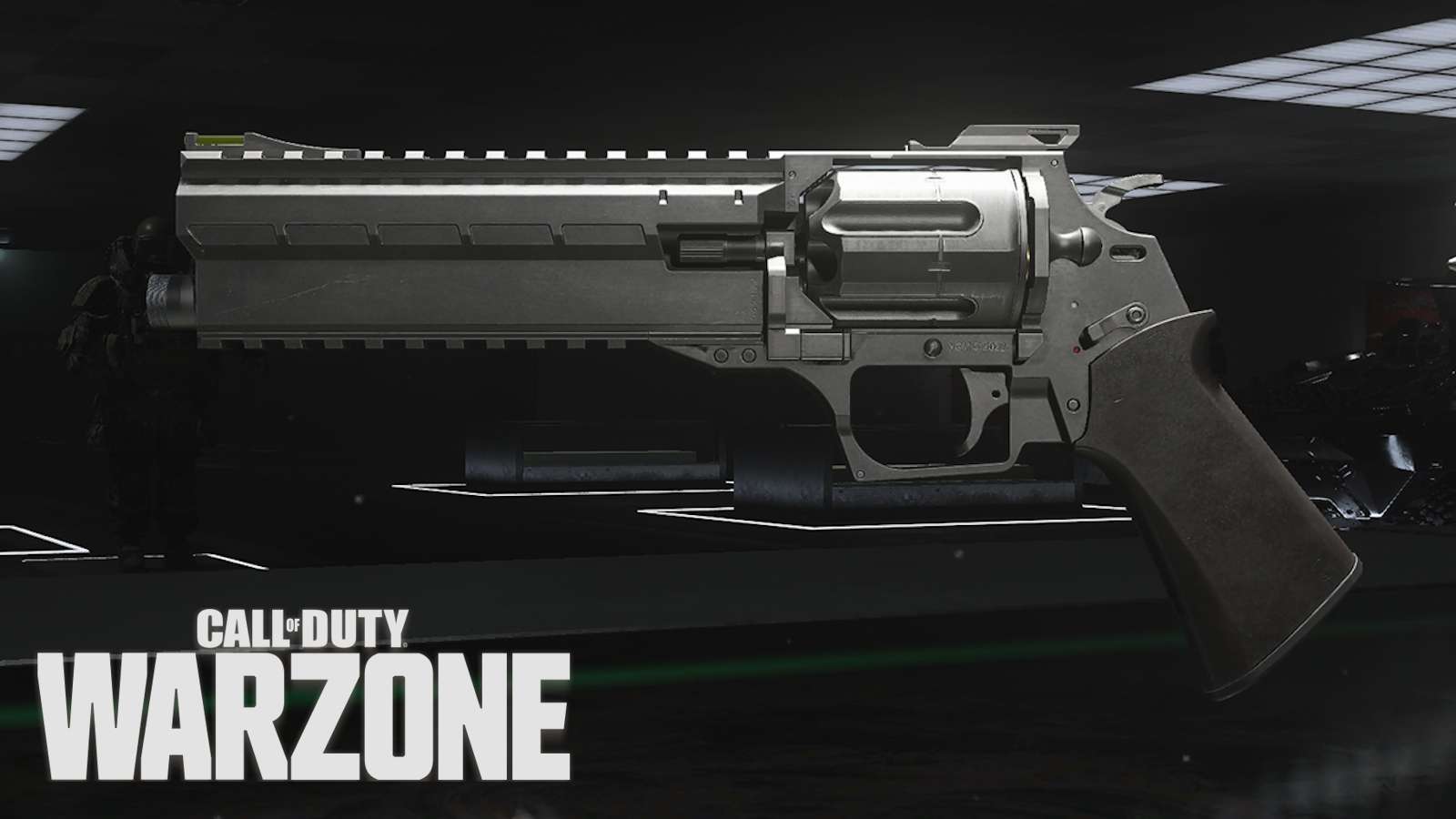 TYR handgun with Warzone logo.