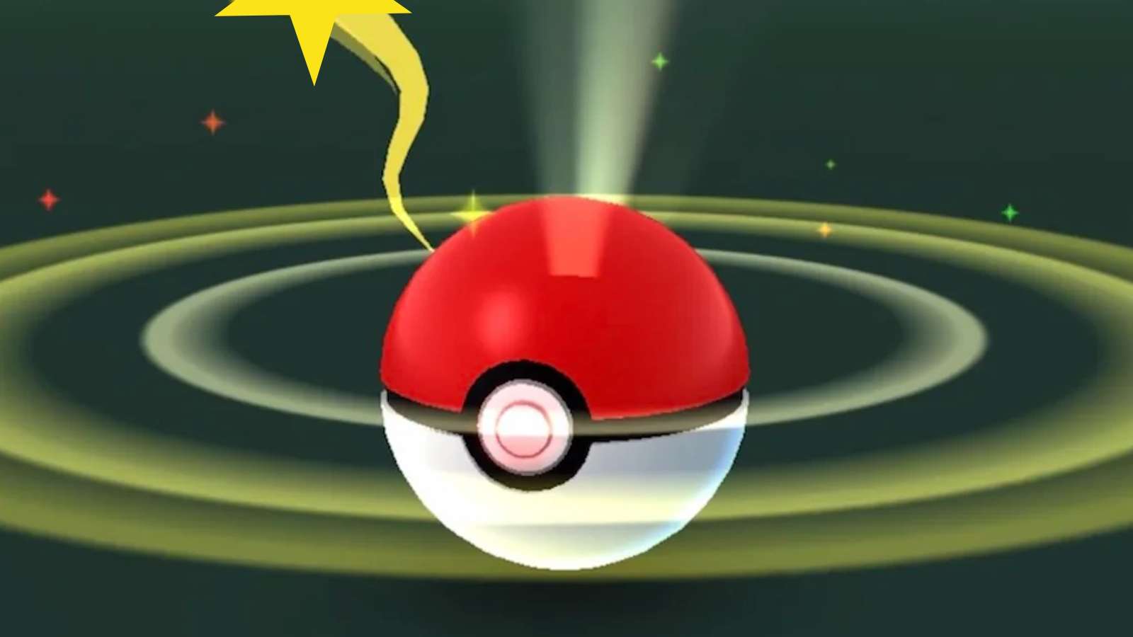 The critical catch animation from Niantic's Pokemon Go.