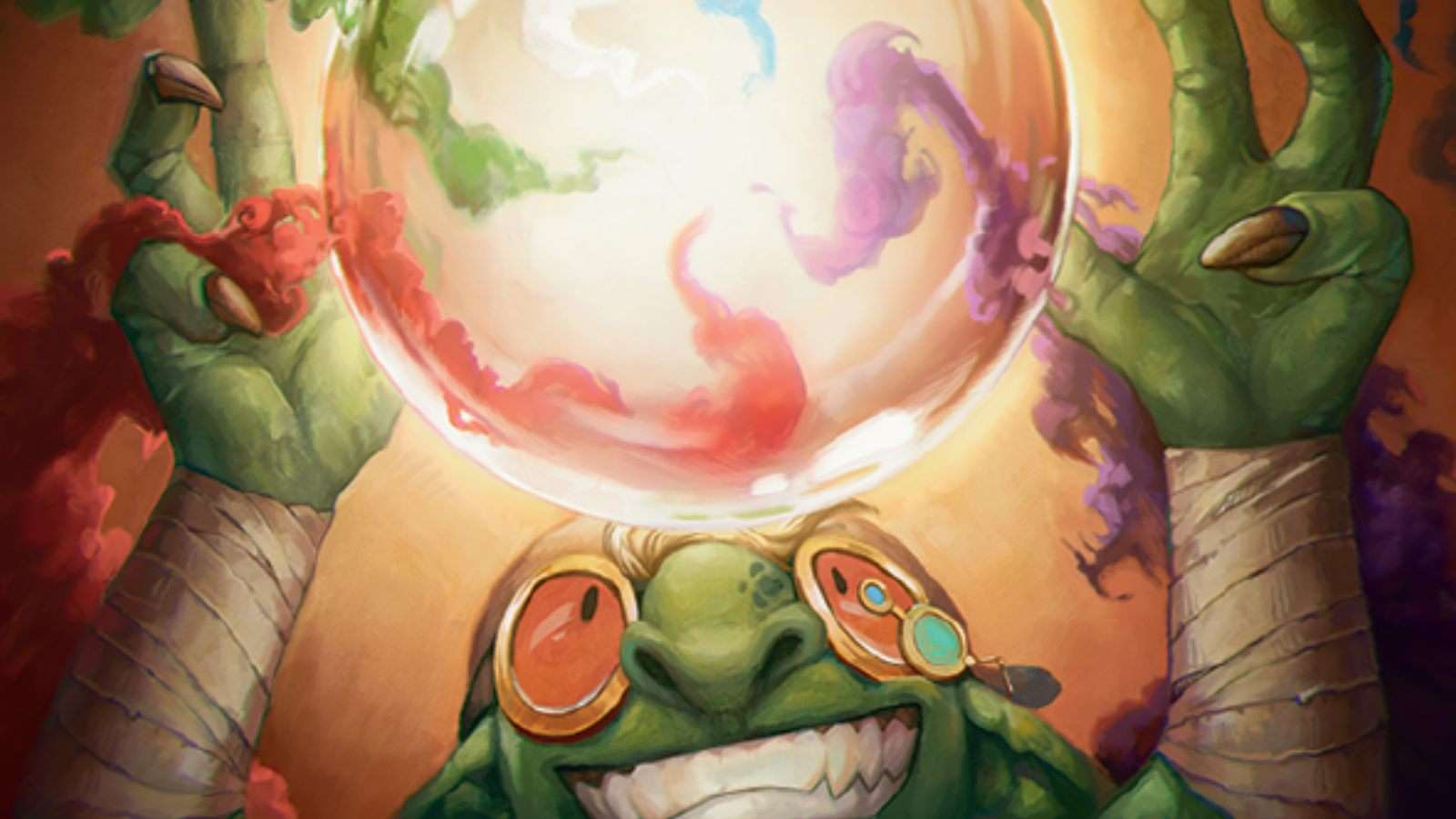 MTG Goblin with colorful orb