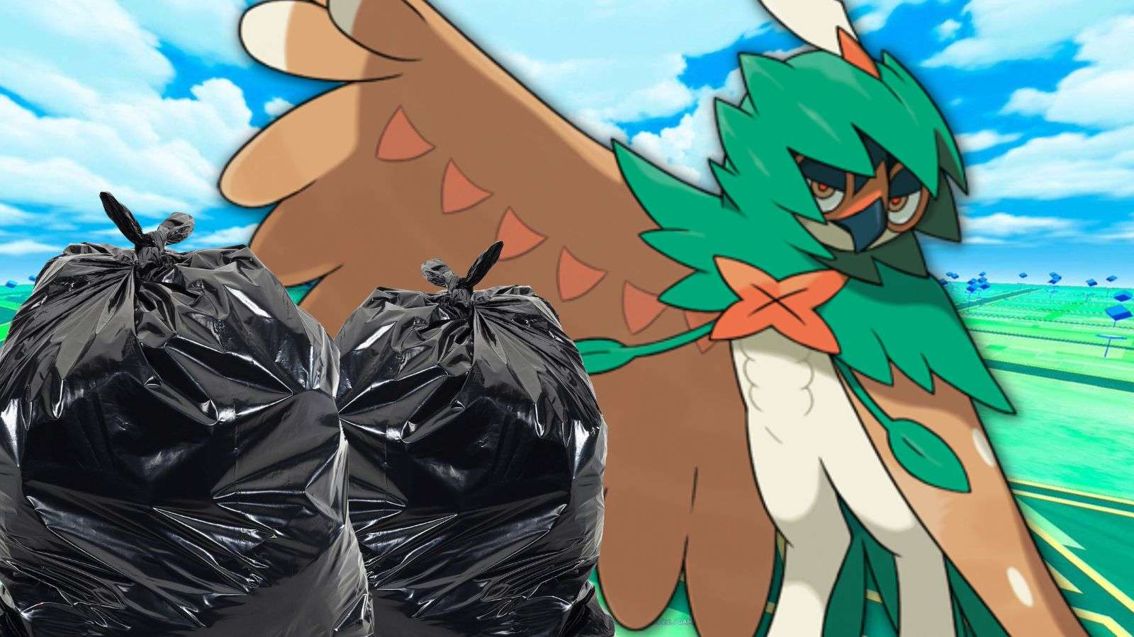 pokemon go decidueye trash bags