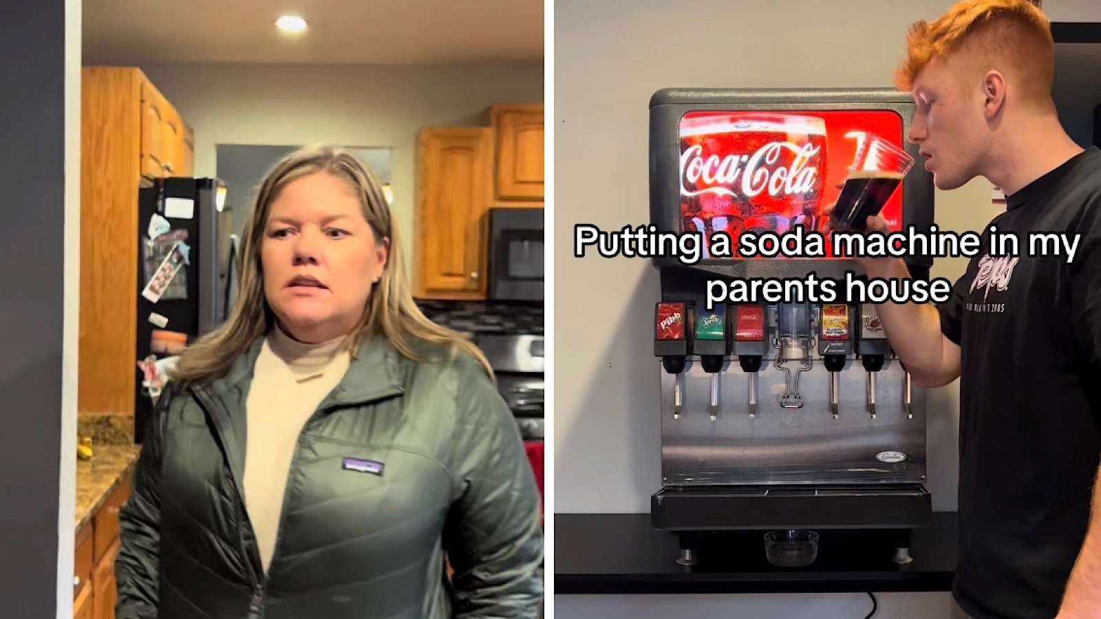 soda machine installed in parents house