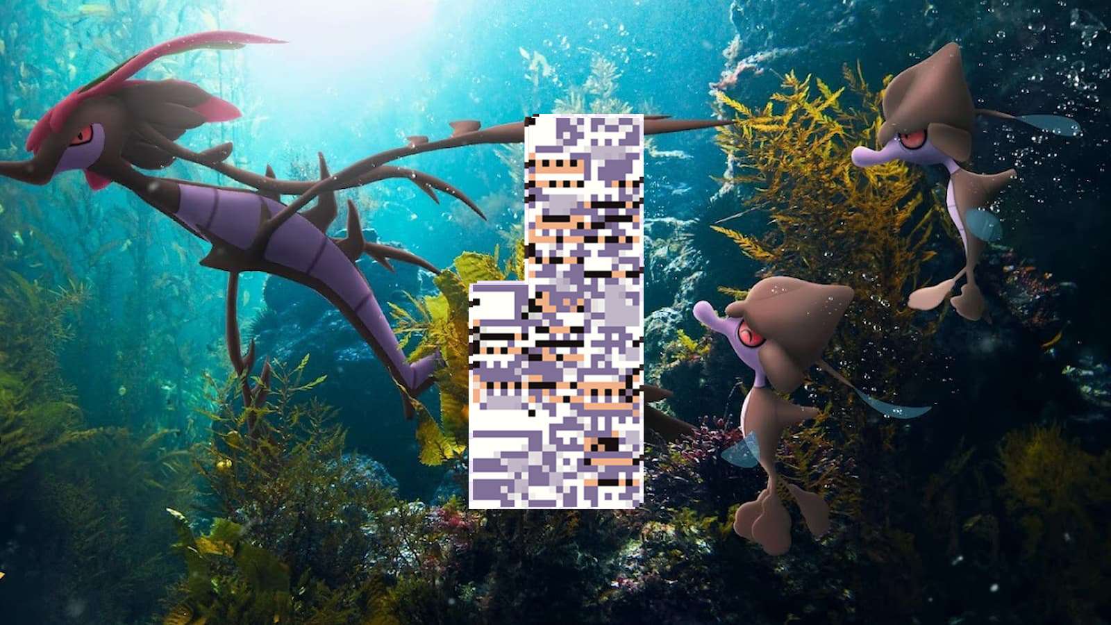 MissingNo with some Skrelp in Pokemon Go