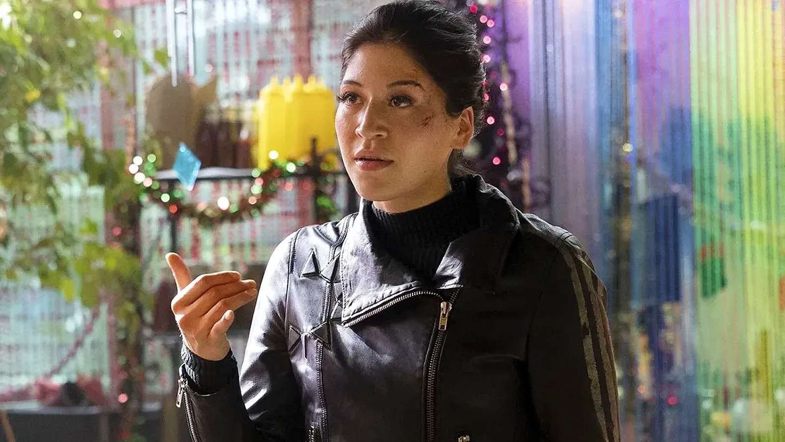 Maya Lopez using ASL in a scene from Echo