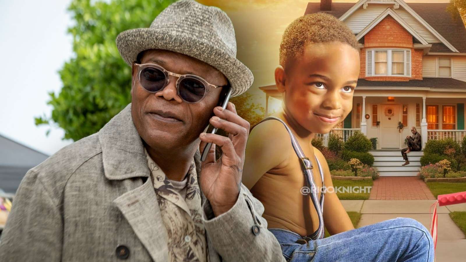 Samuel L Jackson and the fake poster for the Dennis the Menace remake