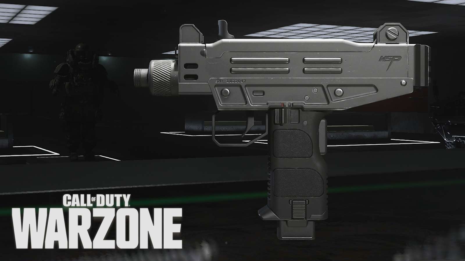 WSP Stinger pistol with Warzone logo.