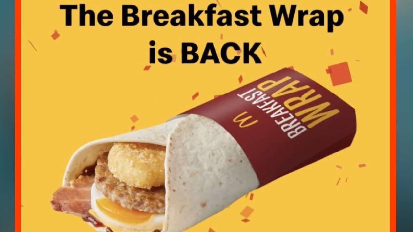McDonald's breakfast wrap