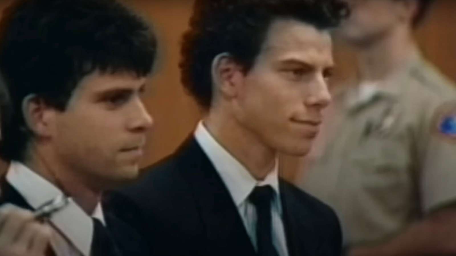 Lyle and Erik Menendez on trial, as shown in The Crimes that Changed Us: The Menendez Brothers