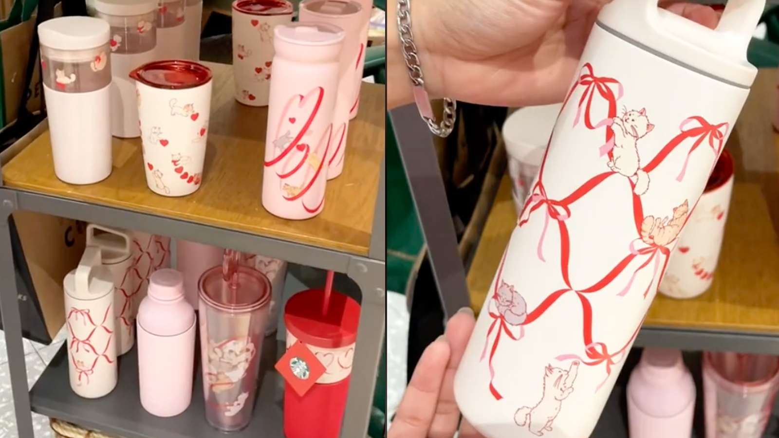 Starbuck's Valentines Cat Cups