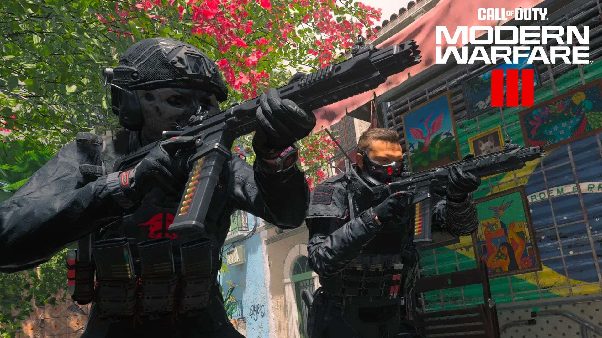Modern Warfare 3 character aiming weapons on Rio map