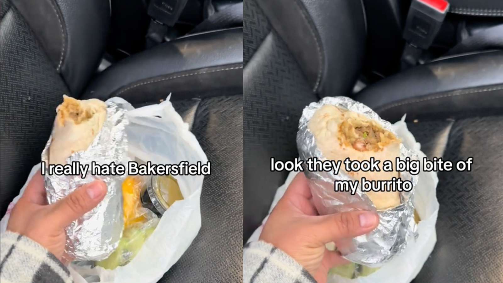 Viral man has bite taken out of burrito