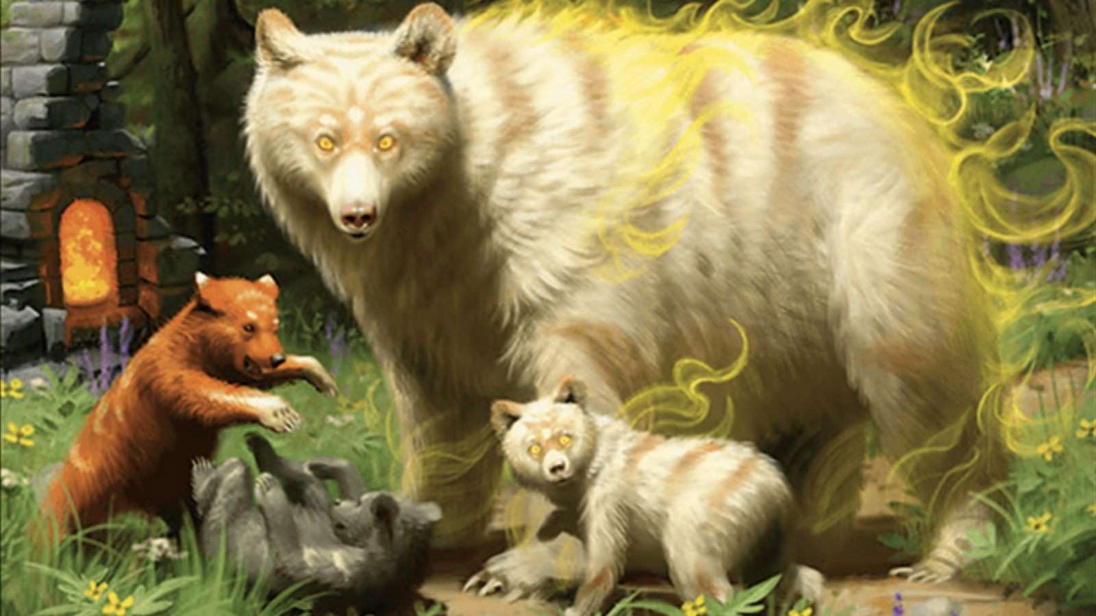 MTG mother bear and cubs