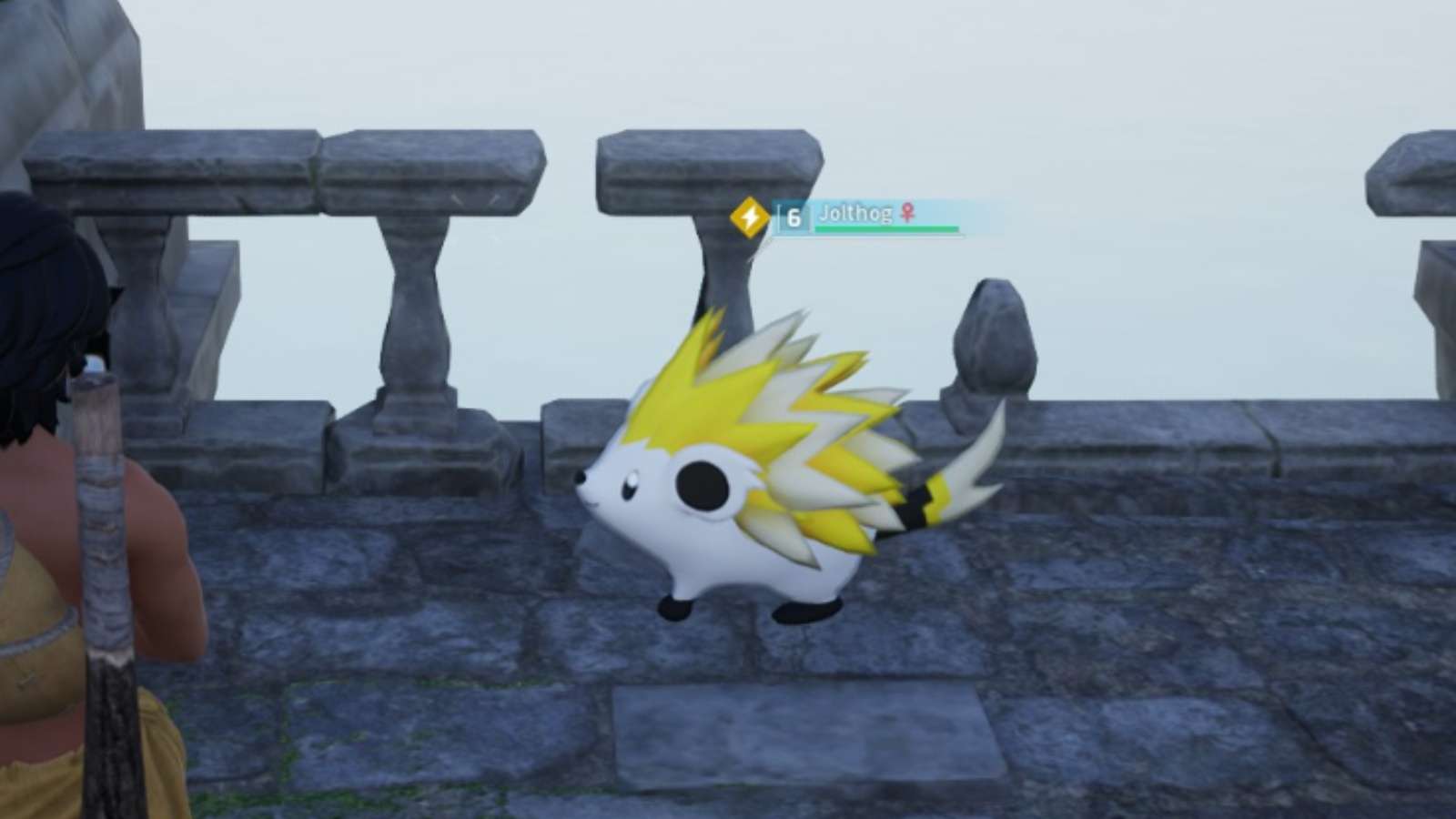 A screenshot featuring Jolthog in Palworld.