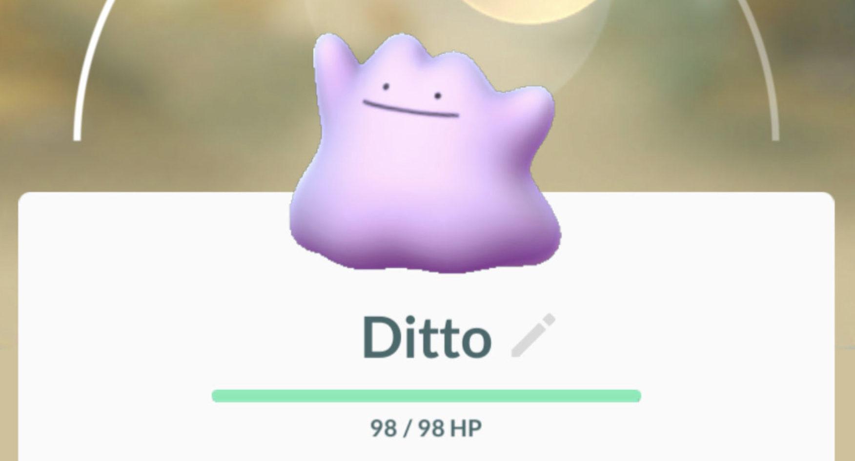 Screenshot of Ditto in Pokemon Go dex.