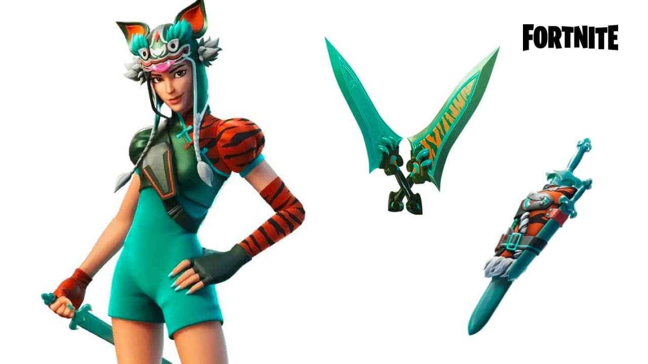 Leaked Fortnite Tigress outfit and cosmetics