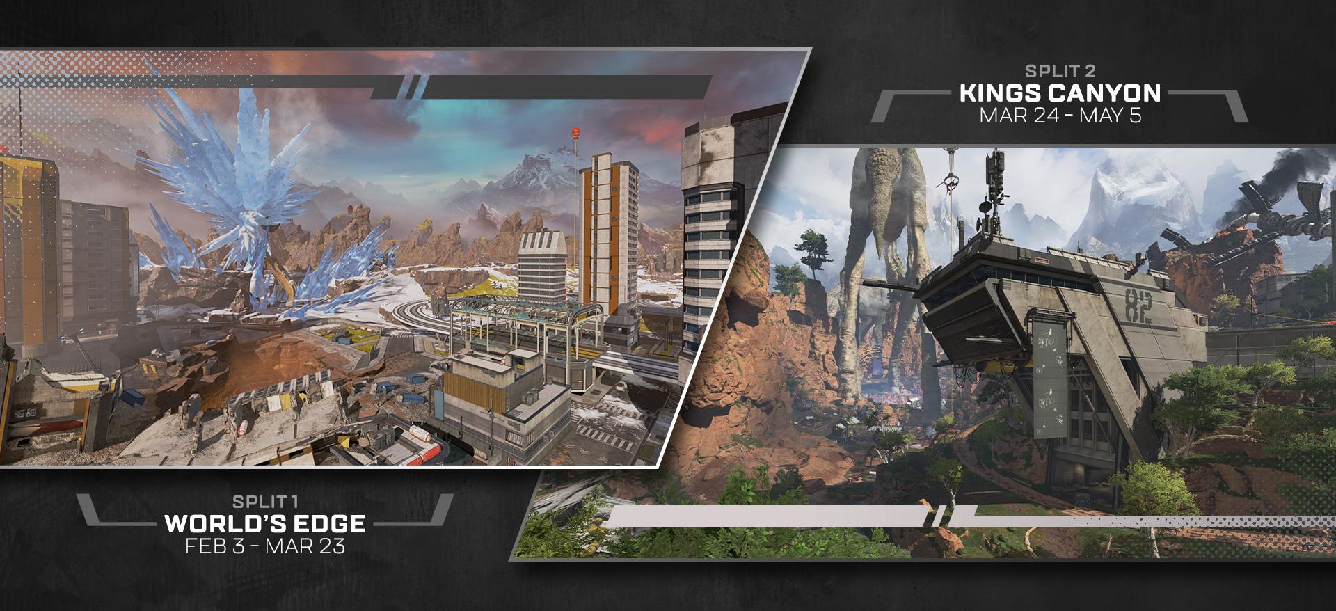 Apex Legends' World's Edge and Kings Canyon.