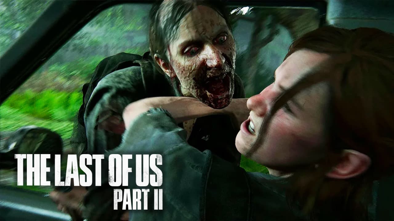 Ellie attacked by Infected in TLOU Part 2
