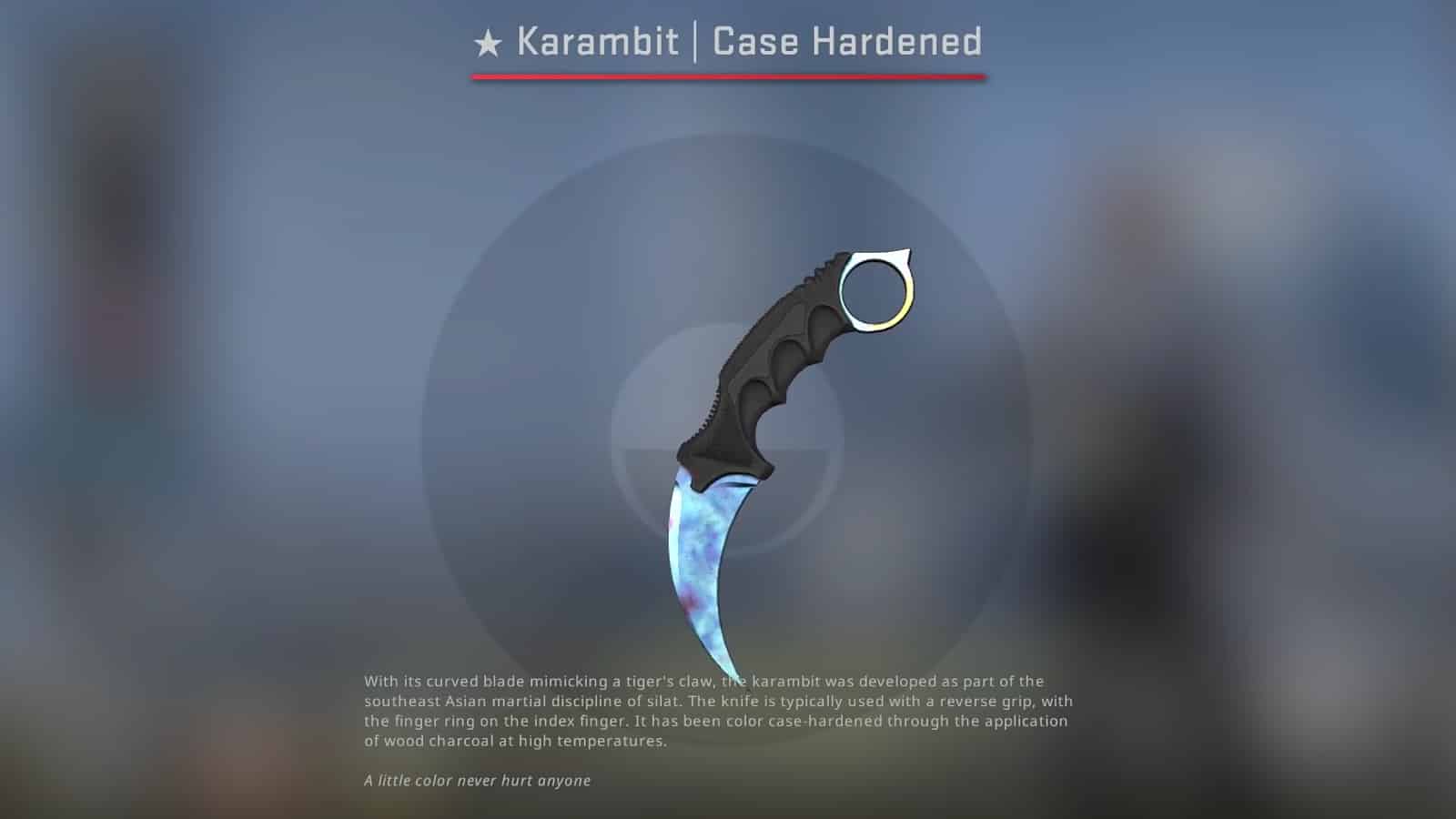 Karambit blue gem knife