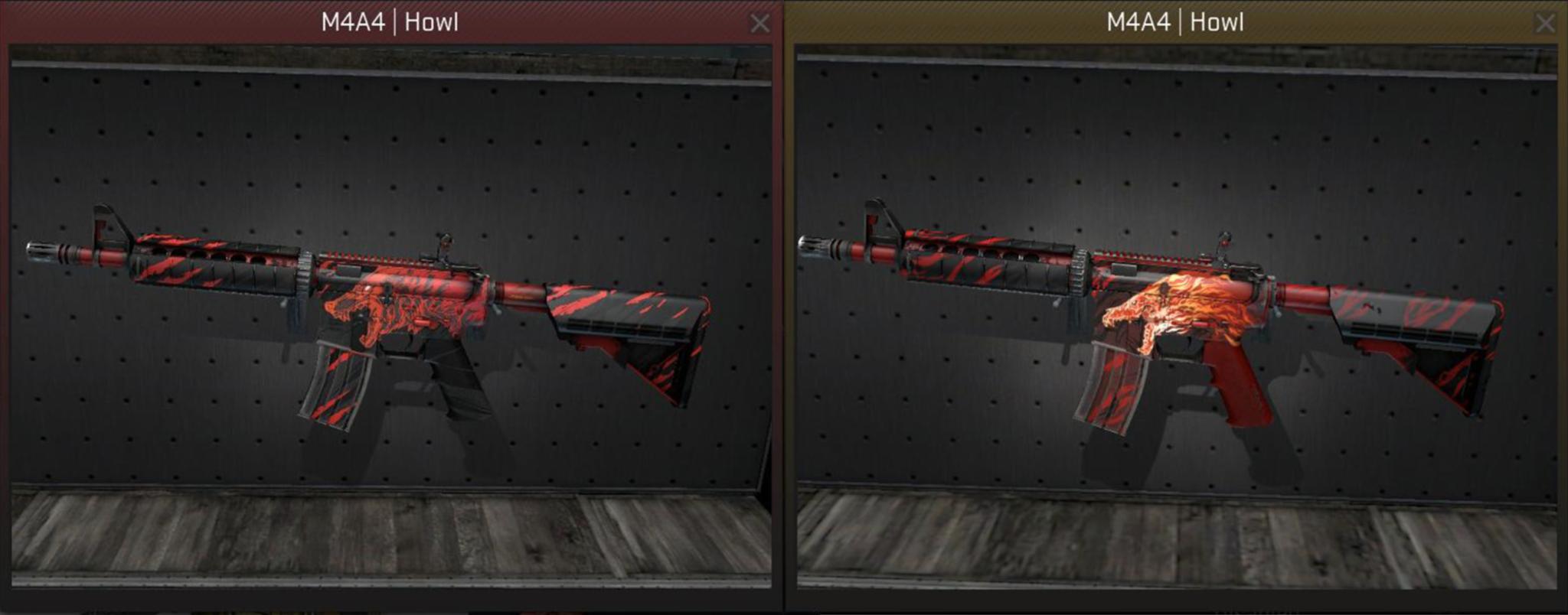 M4A4 Howling Dawn and Howl.