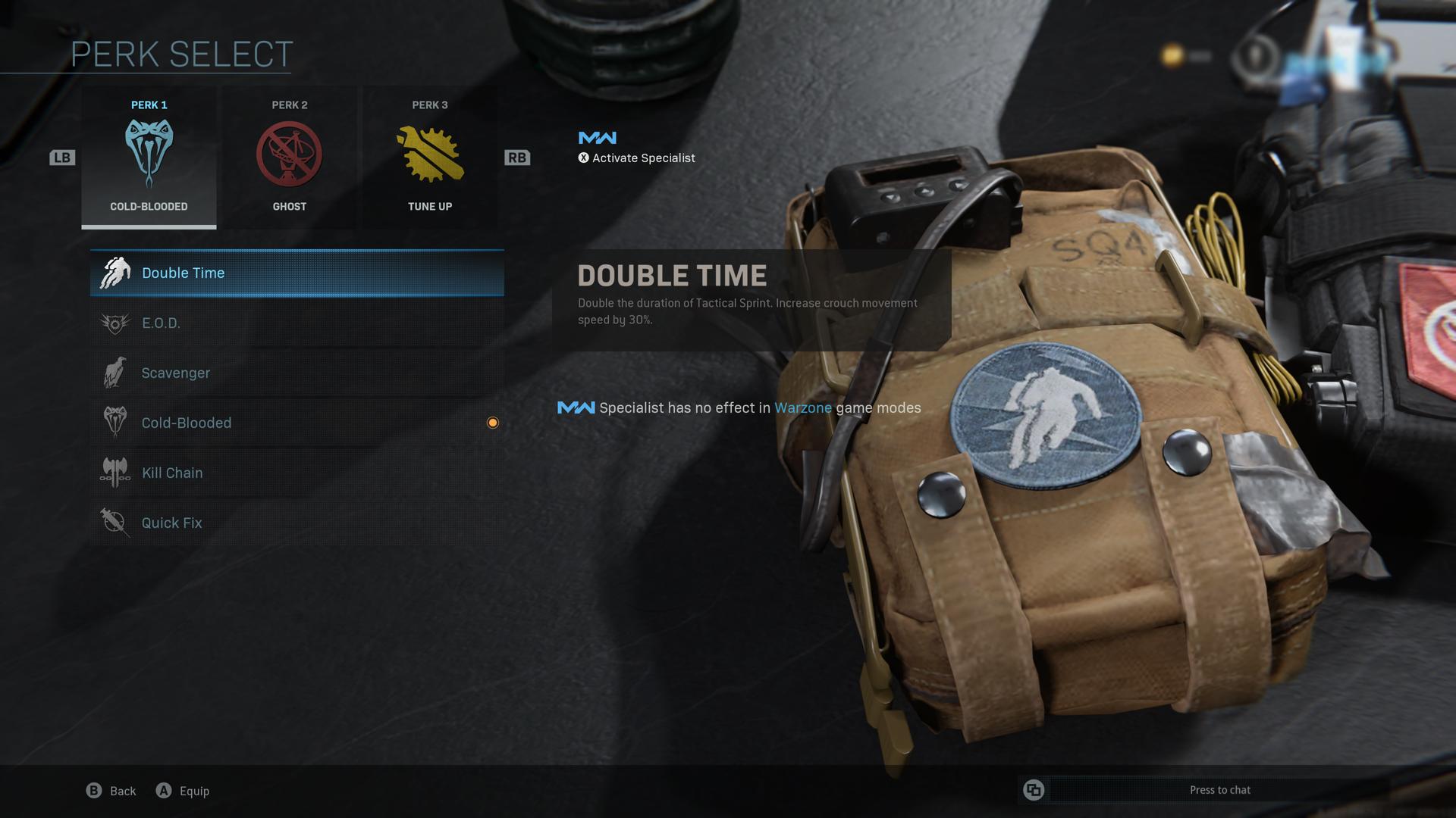 Double Time perk in Warzone.