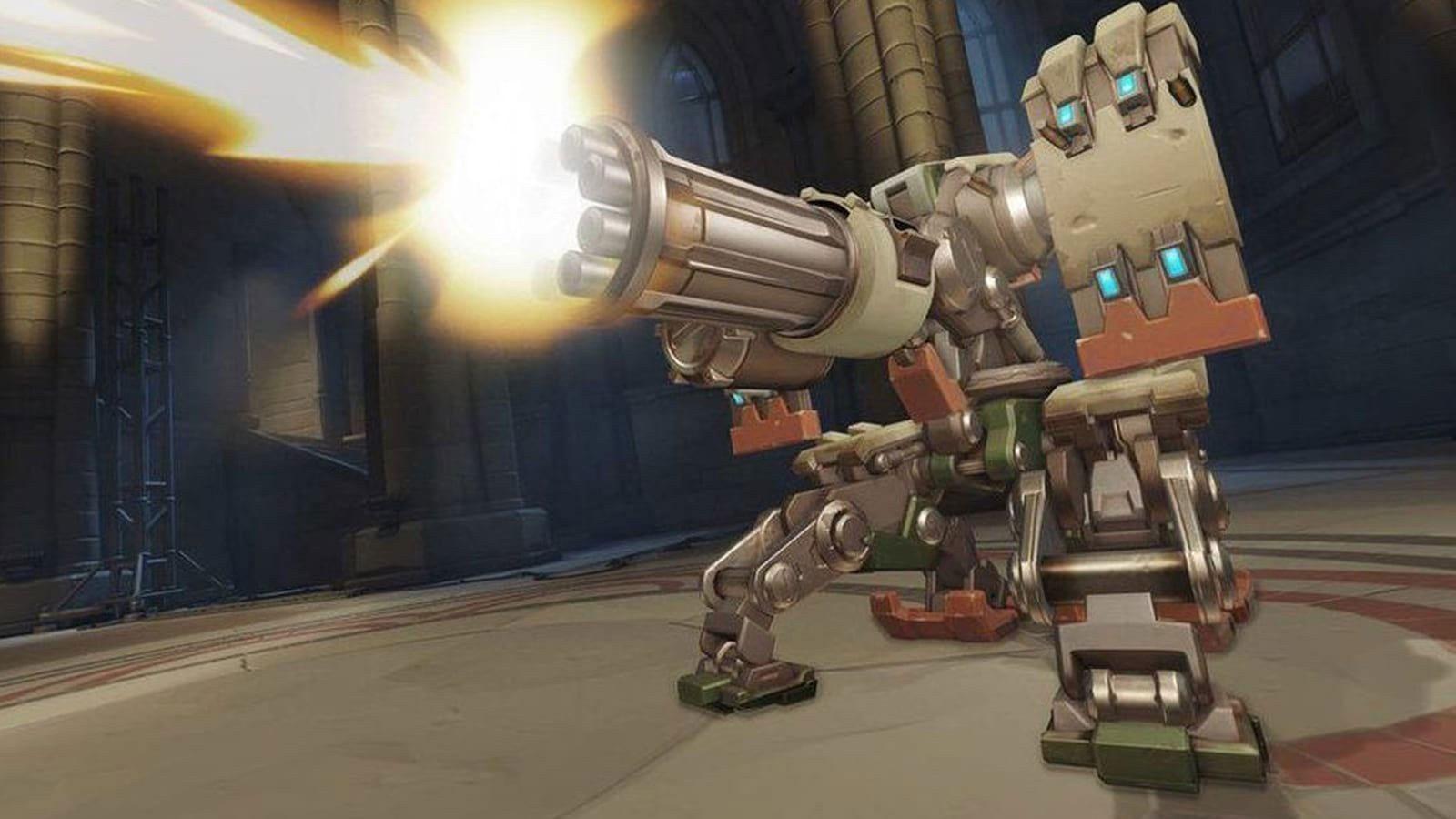Bastion in turret form in Overwatch