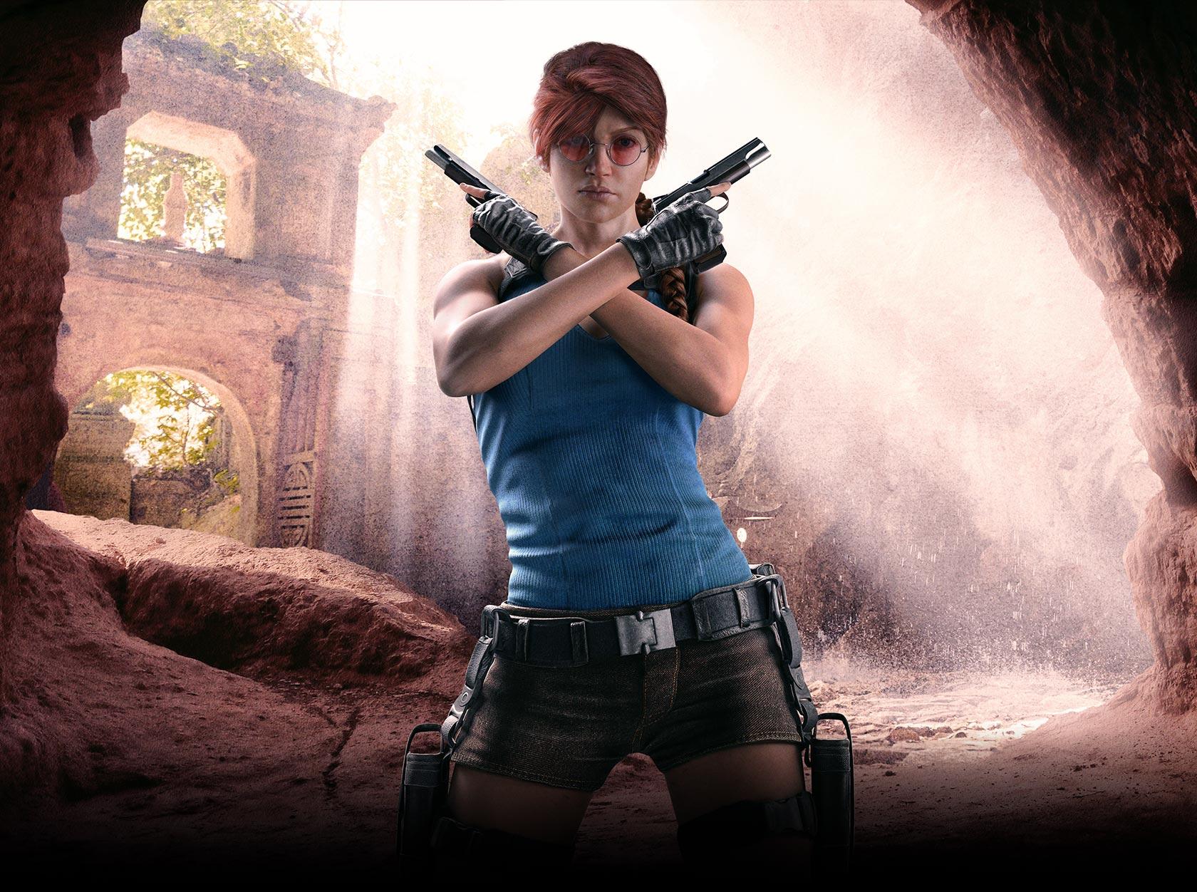 Tomb Raider Ash portrait for Rainbow Six: Siege