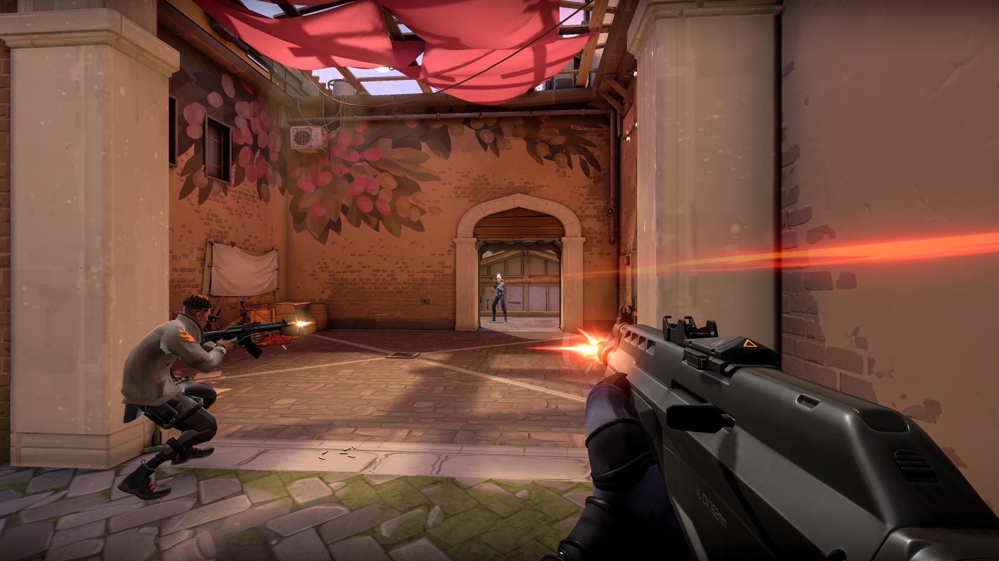 Player shooting on Ascent with the Vandal.