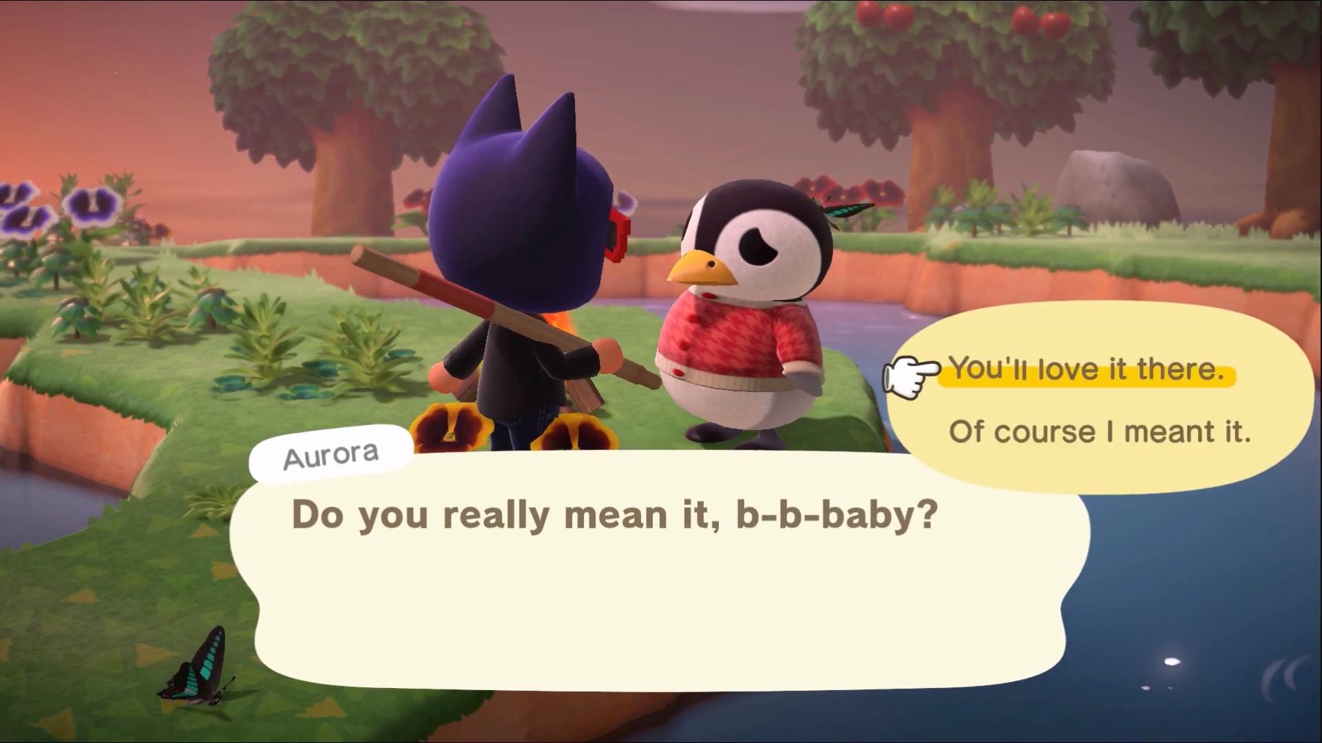 Aurora's funny catchphrase in Animal Crossing