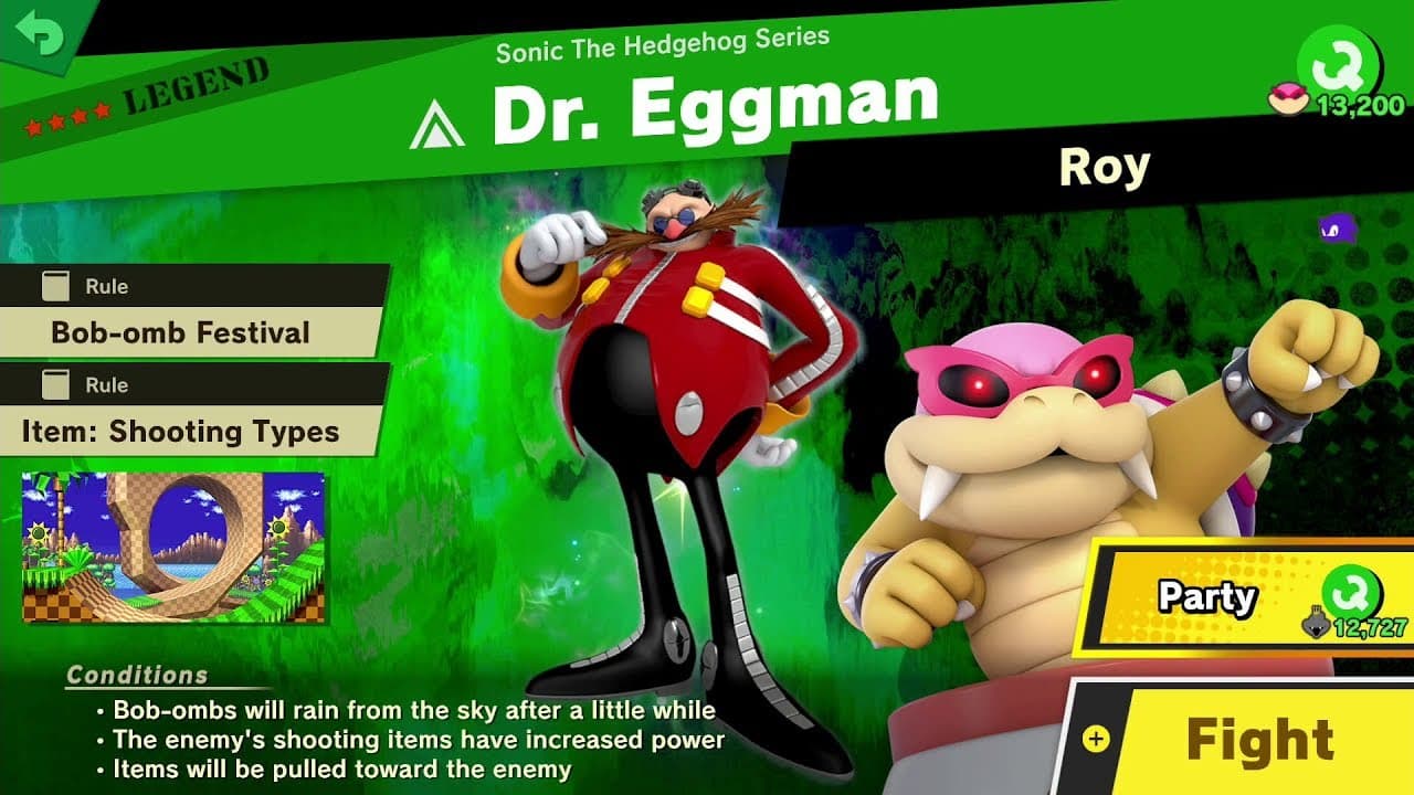 Sonic's Dr Eggman as a Spirit in Smash Ultimate
