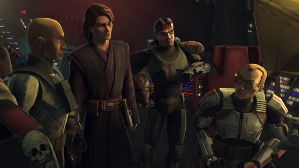 Anakin Skywalker talks to The Bad Batch in the Clone Wars