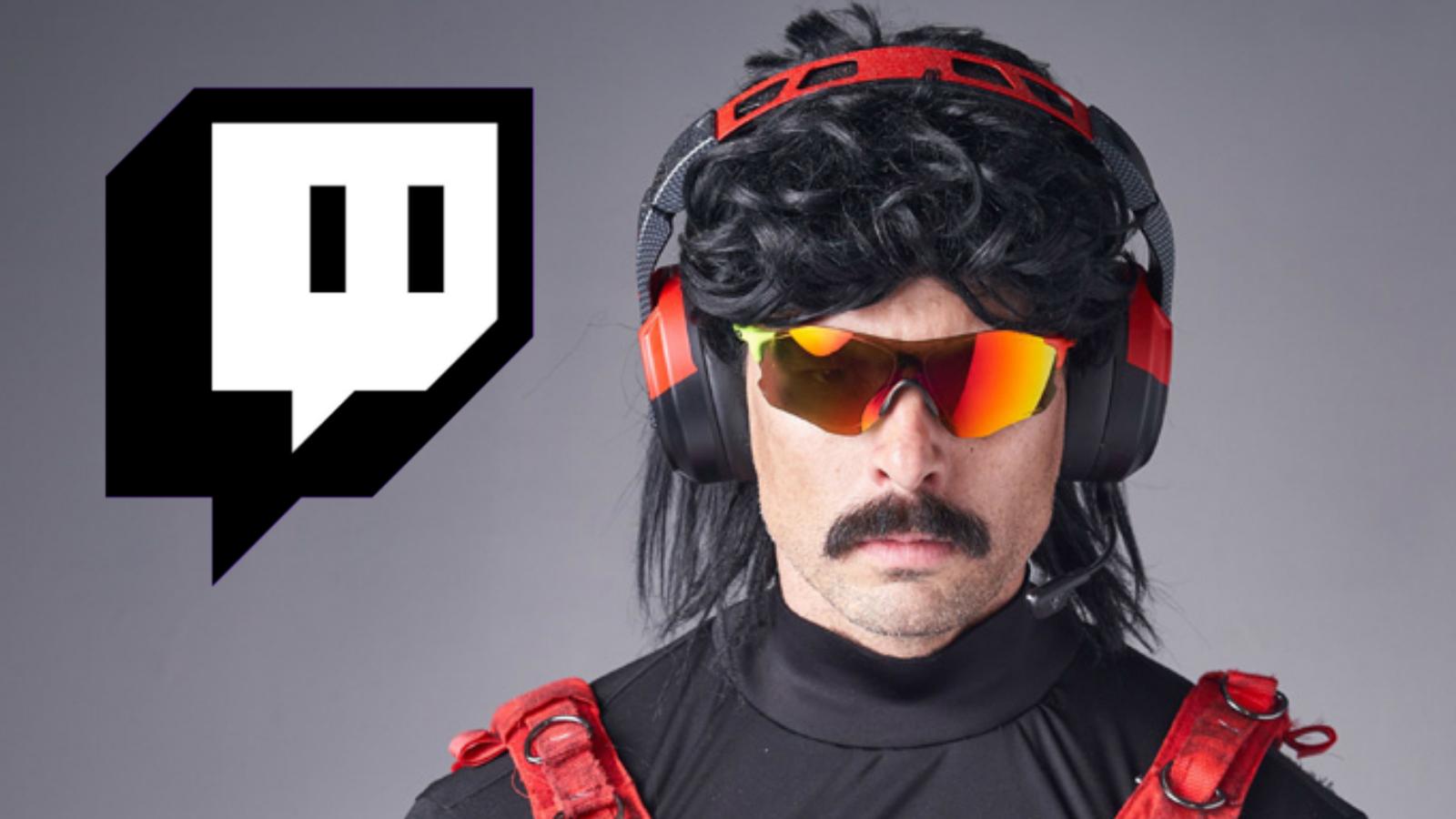 Dr Disrespect with Twitch logo