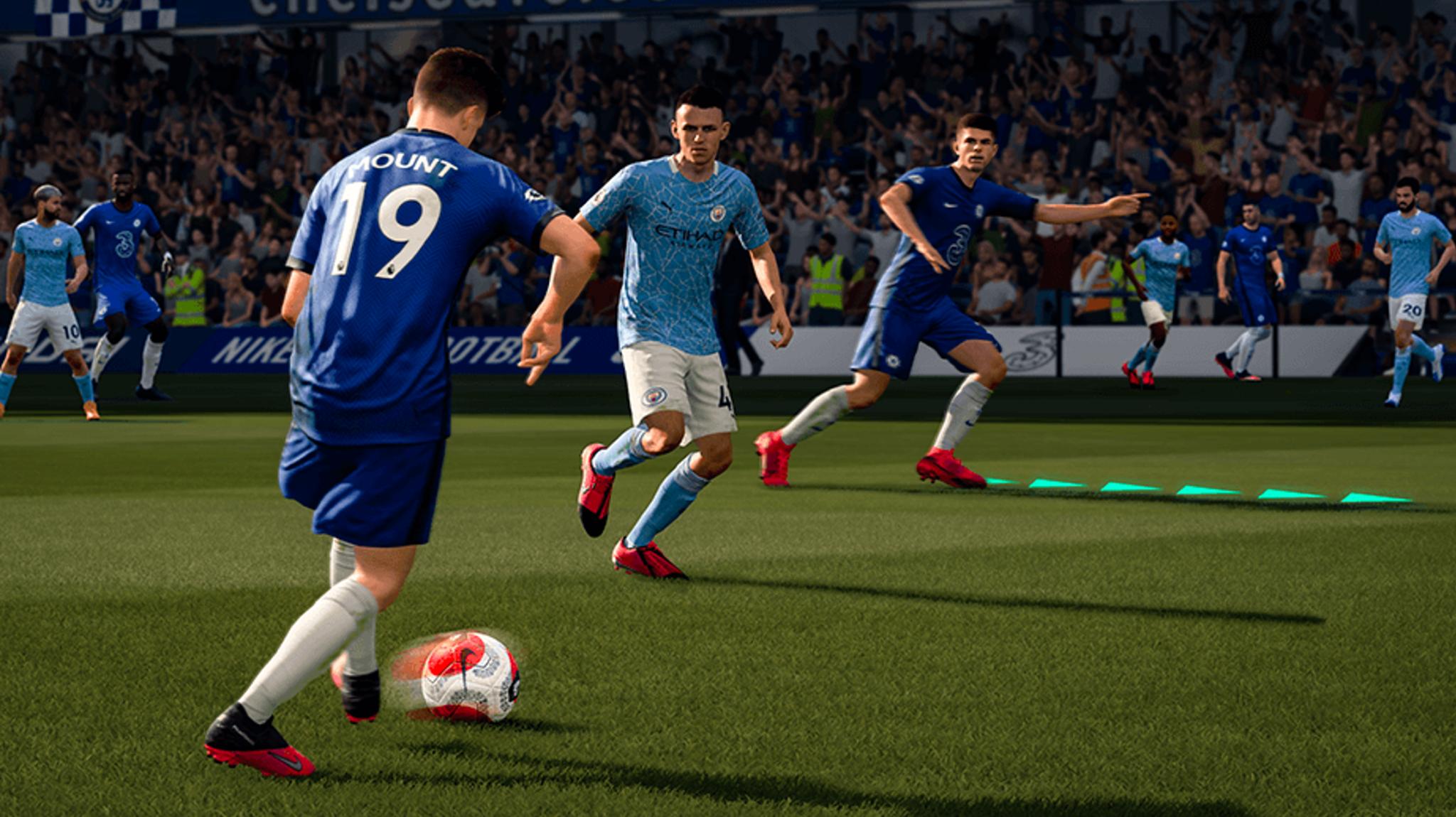 Chelsea and Manchester City in FIFA