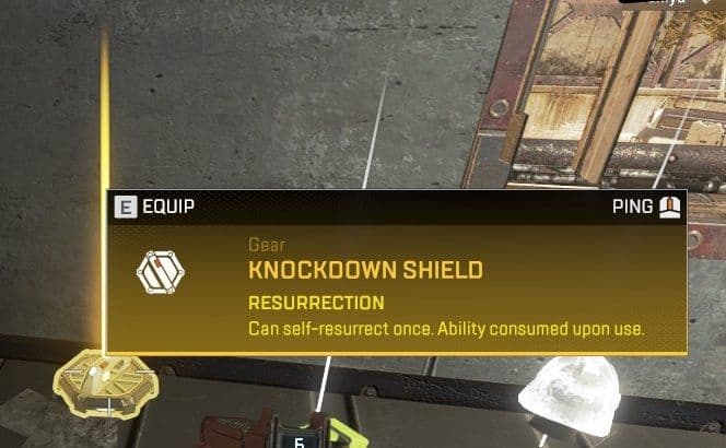 Gold Knockdown Shield in Apex Legends