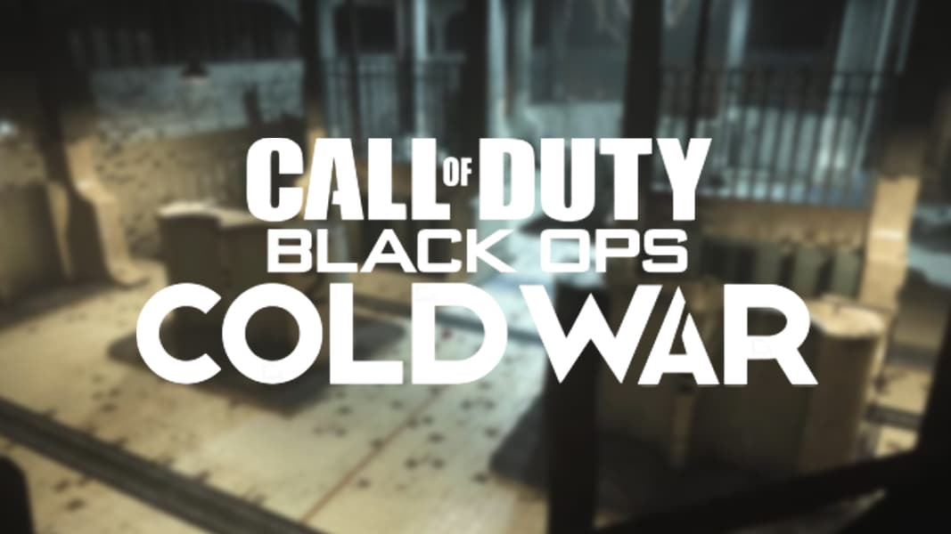 Warzone Gulag with Black Ops Cold War Logo on top
