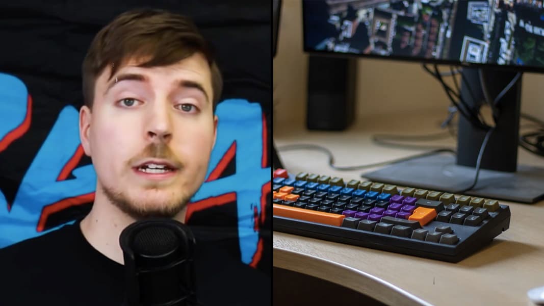 Mr Beast and a gaming PC
