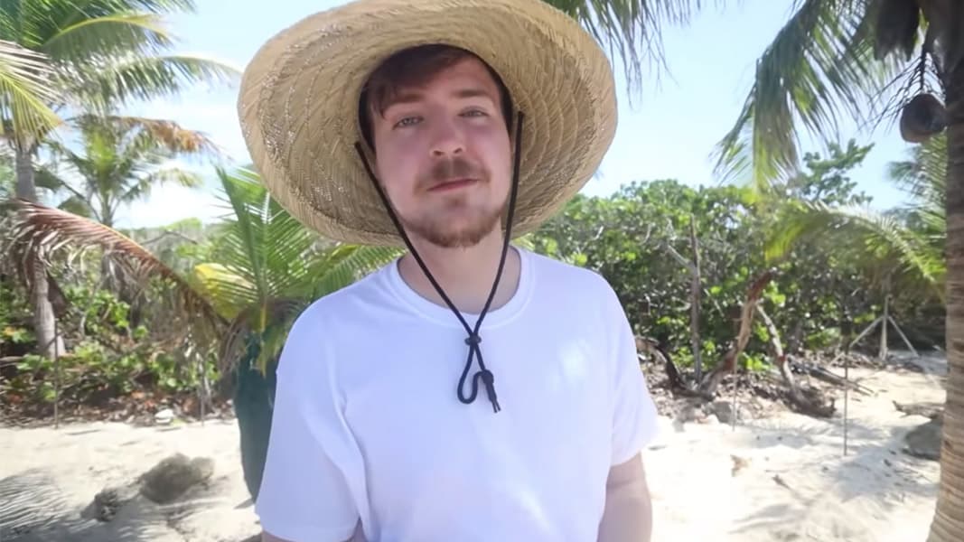 Mr Beast on his private island.