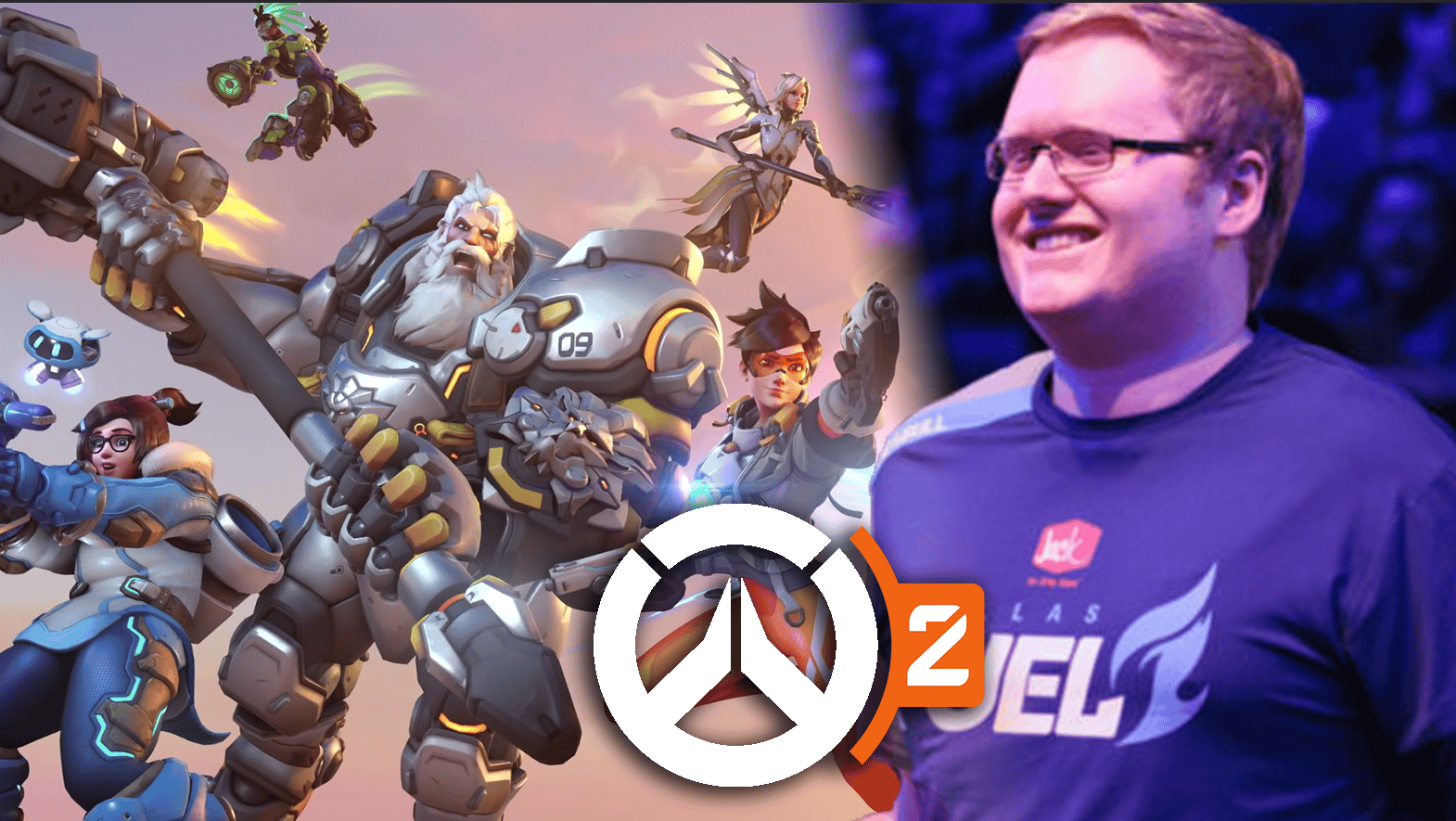 Overwatch 2 poster / Seagull walking through Overwatch League crowd