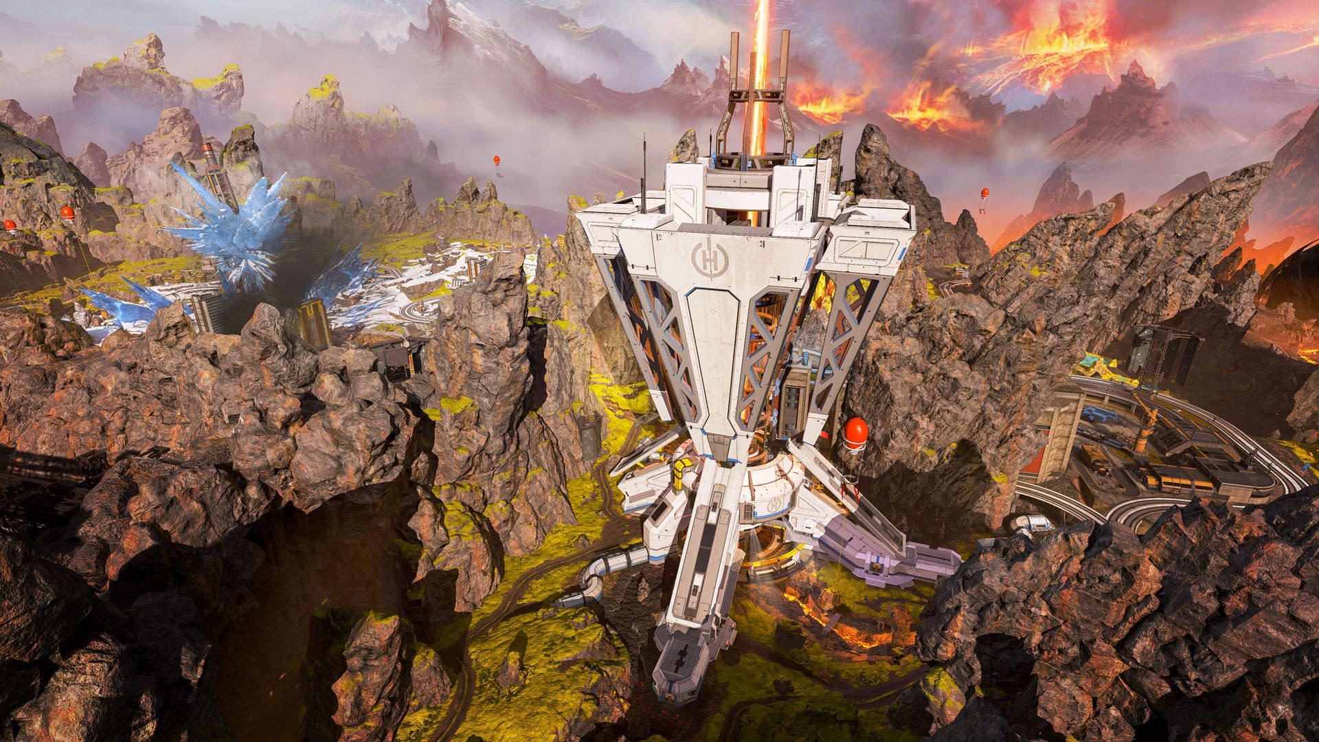 mining rig in worlds edge Apex Legends map