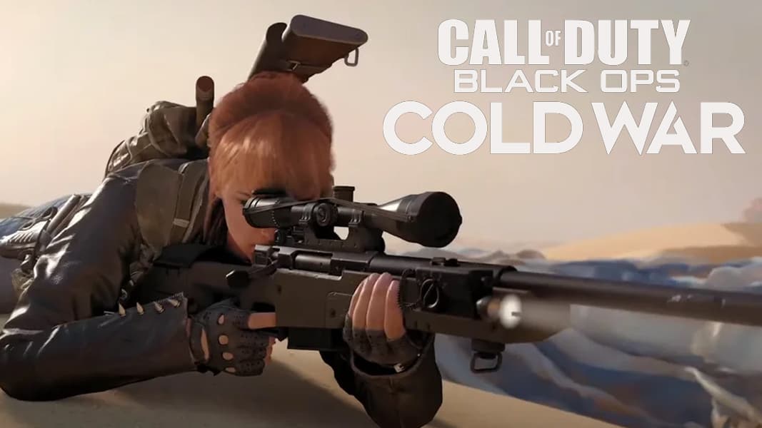 Black Ops Cold War Sniping next to game's logo