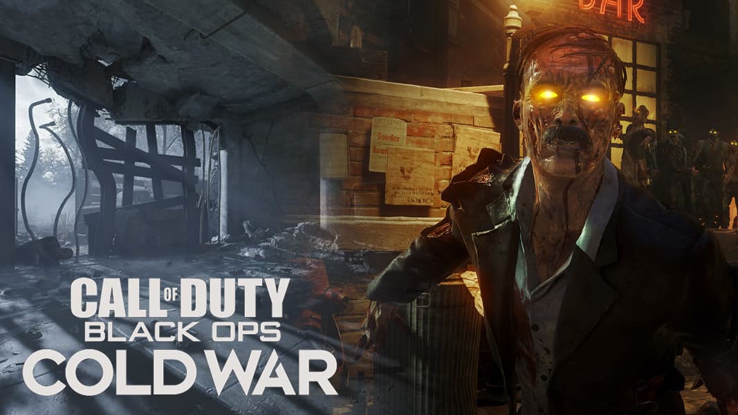 Black Ops Cold War logo with Zombies images