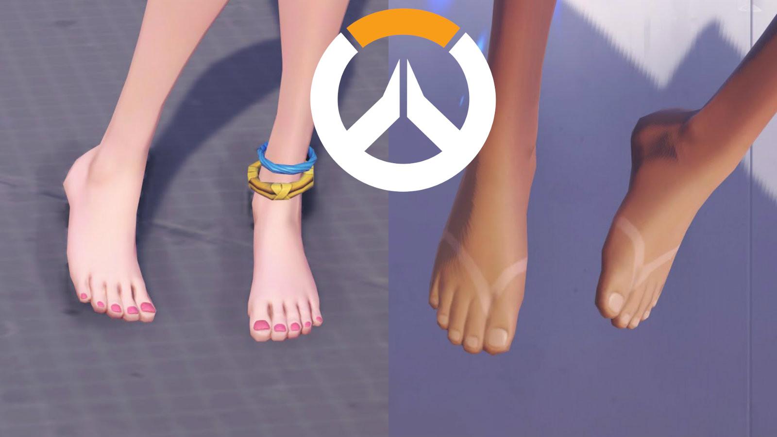 Pharah and D.va's feet