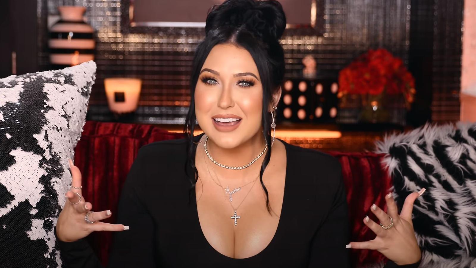 Jaclyn Hill speaks to her fans during a video.