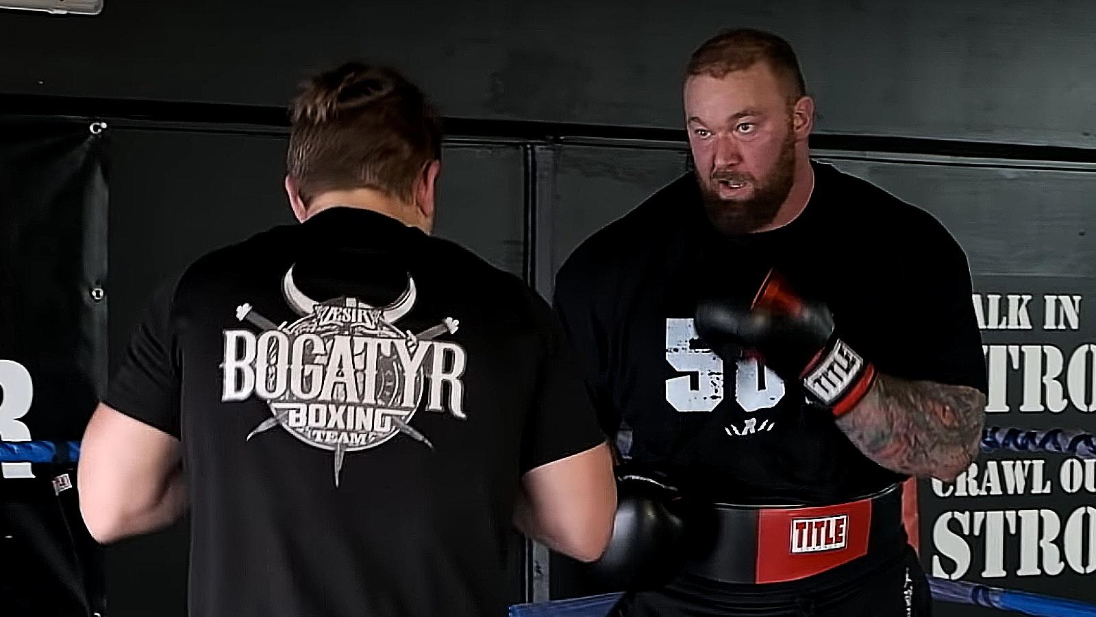 Thor The Mountain boxing sparring