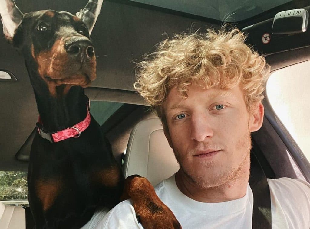 Tfue with dog on Instagram