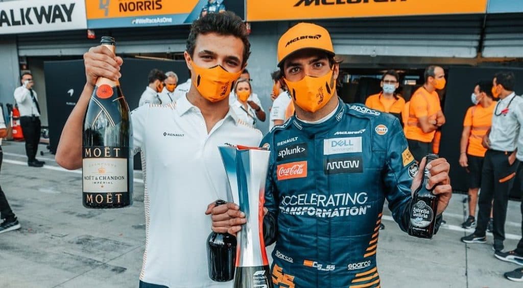 Lando Norris and Carlos Sainz Jr McLaren F1