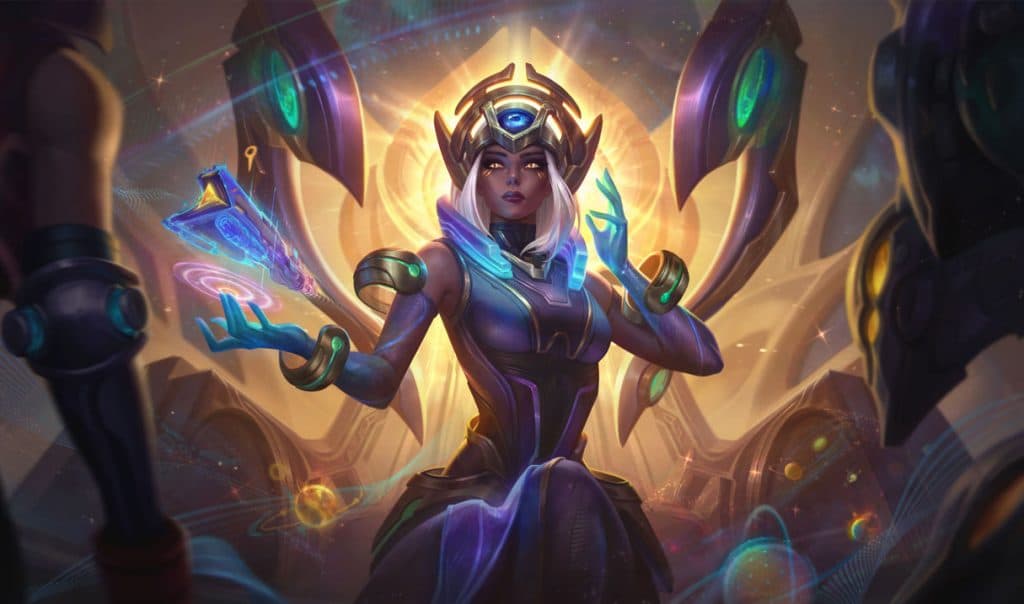 Karma is among five champions joining the Odyssey skin line this update.